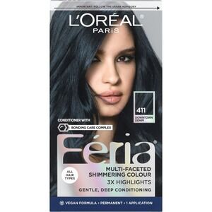 L'Oreal Paris Feria Shimmering Permanent Hair Color, Downtown Denim 411